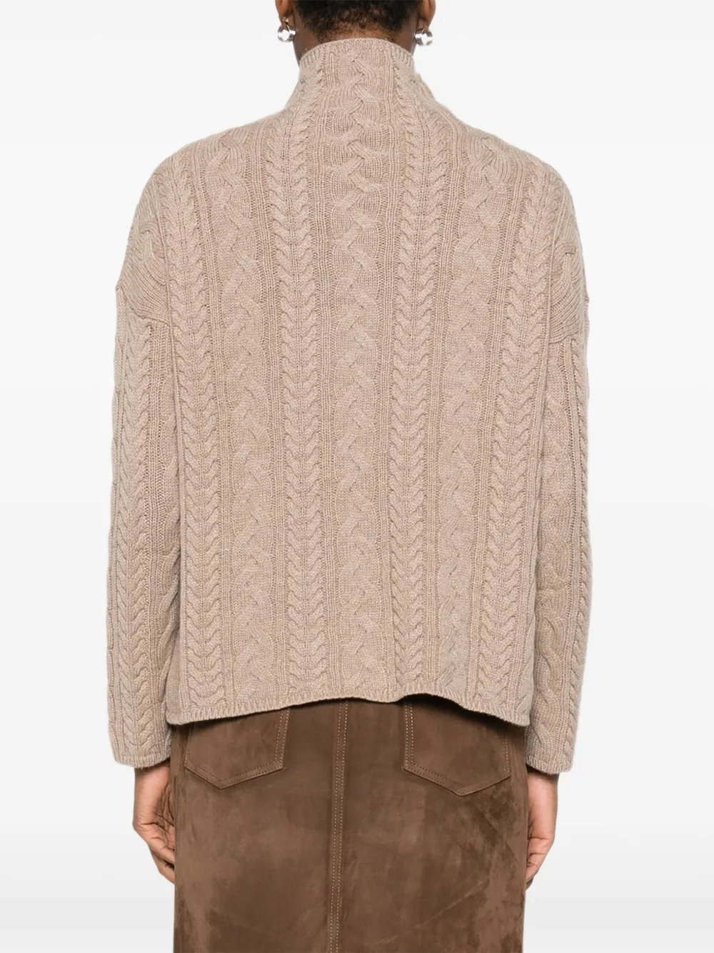 cable-knit turtleneck sweater — Image 4