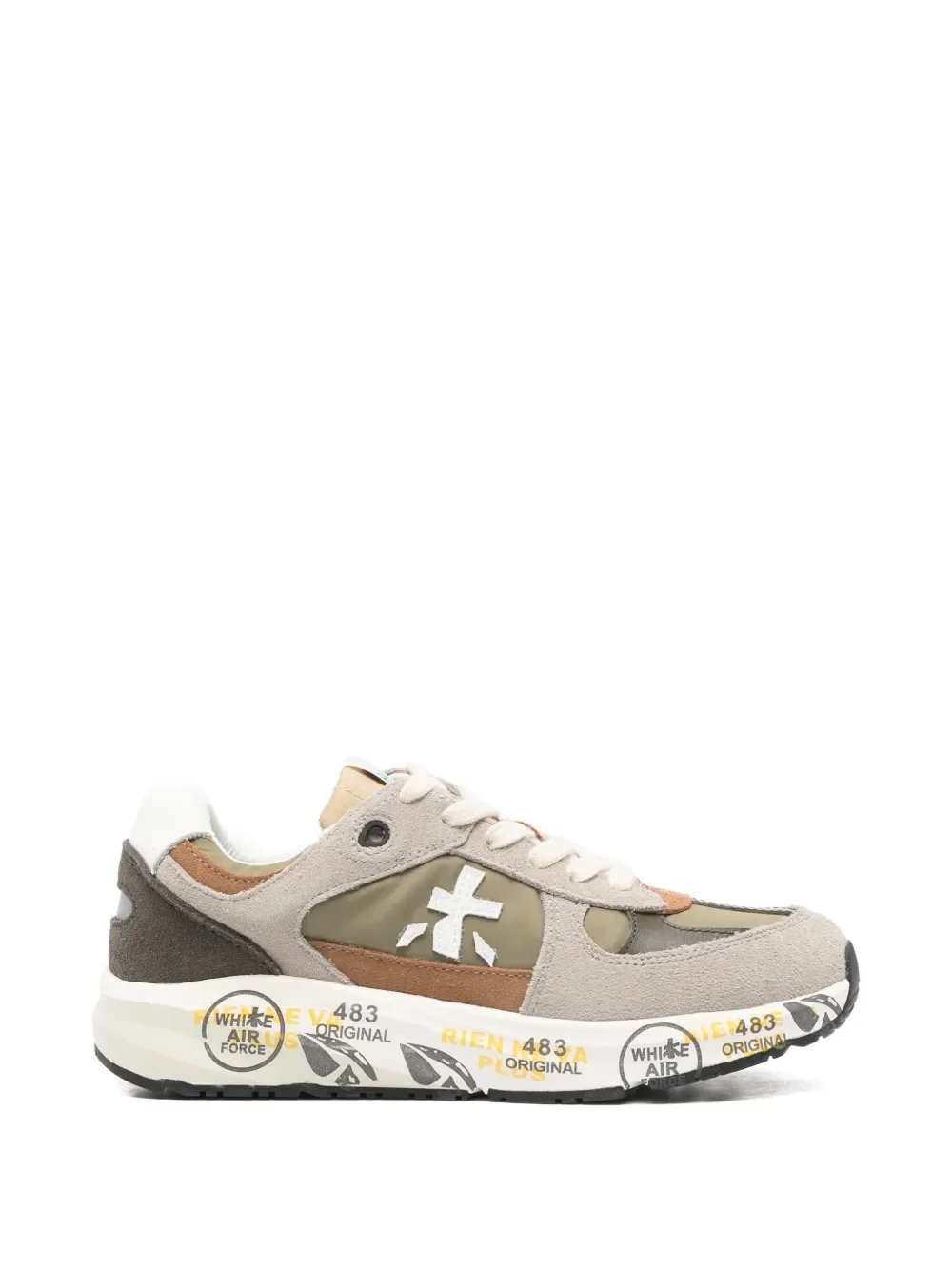 Robin panelled logo-patch sneakers