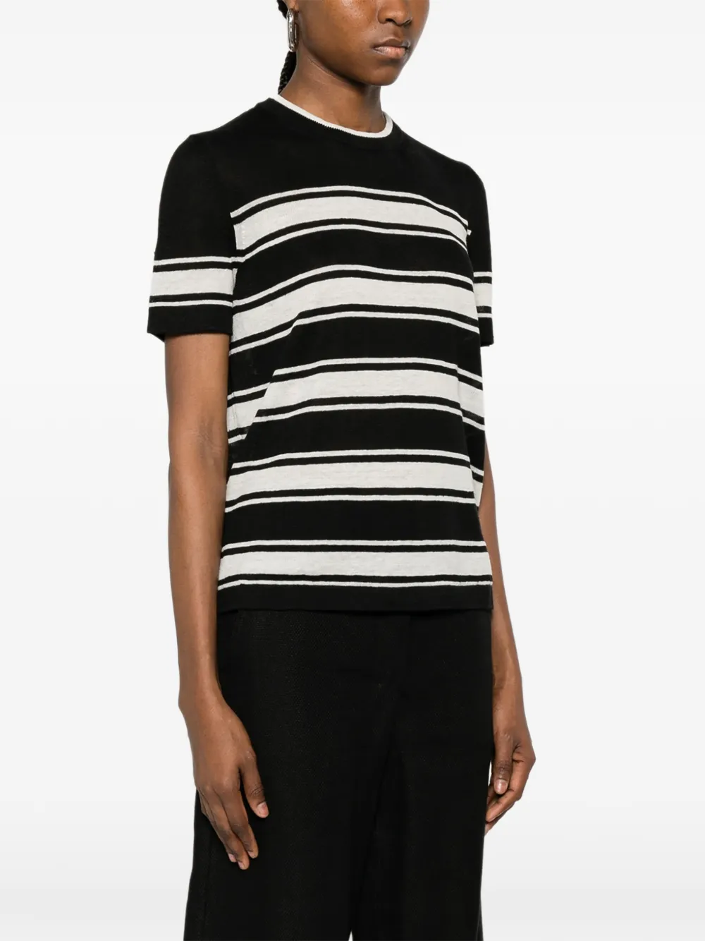 striped linen T-shirt — Image 4
