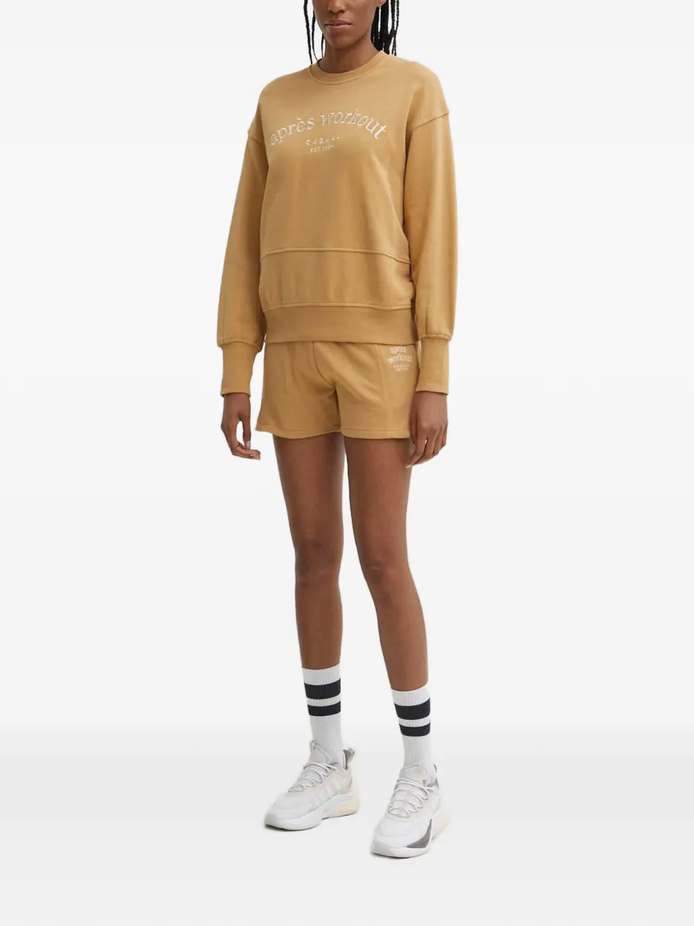 logo-embroidered dropped-shoulder sweater — Image 5