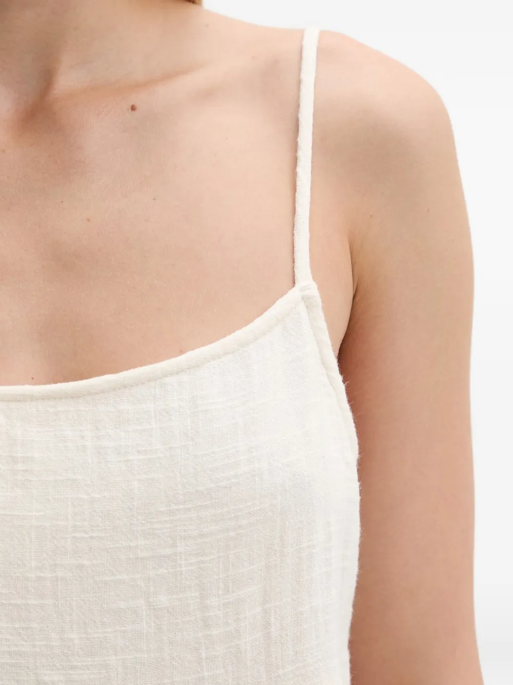 tiered spaghetti-strap dress — Image 3