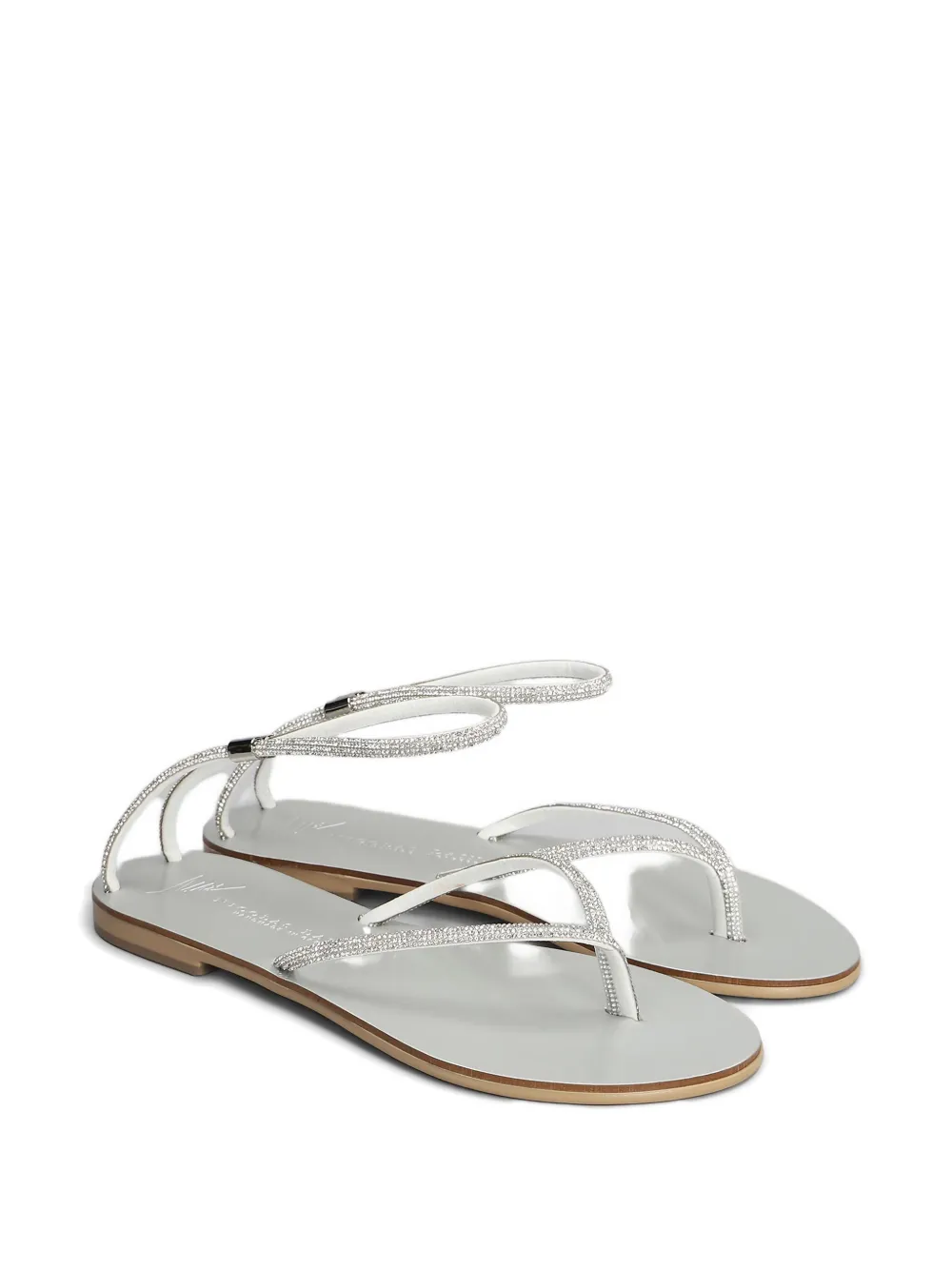 crystal-embellished flat sandals — Image 4