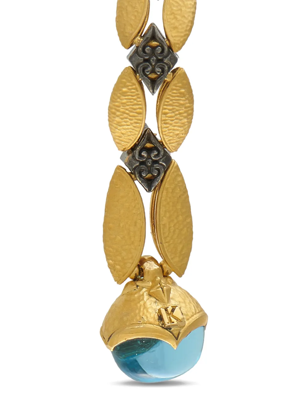 Callas topaz and diamond drop earrings — Image 3