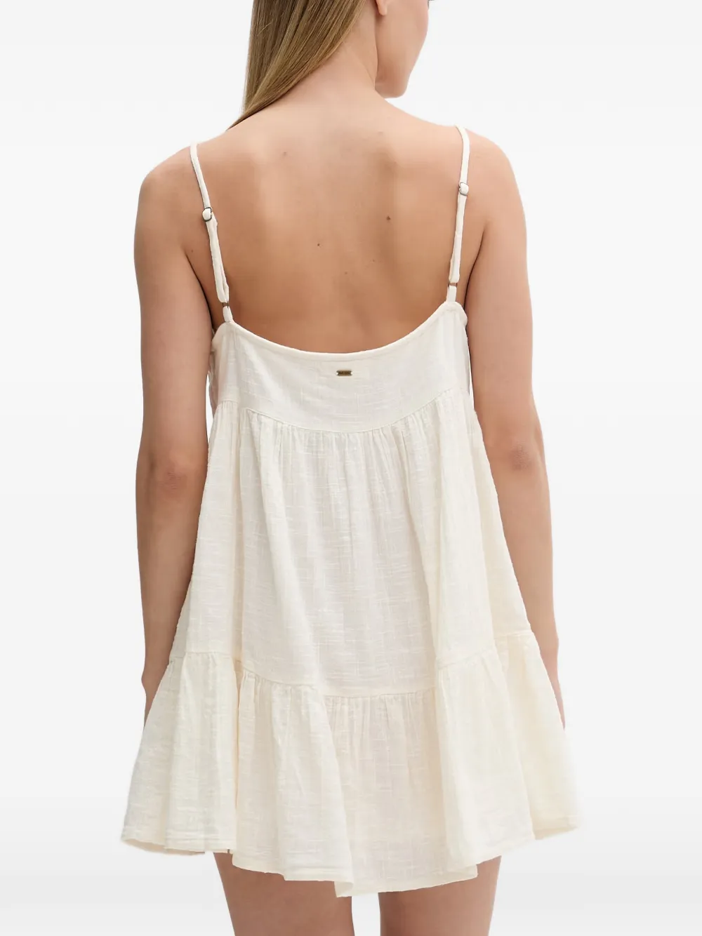 tiered spaghetti-strap dress — Image 4