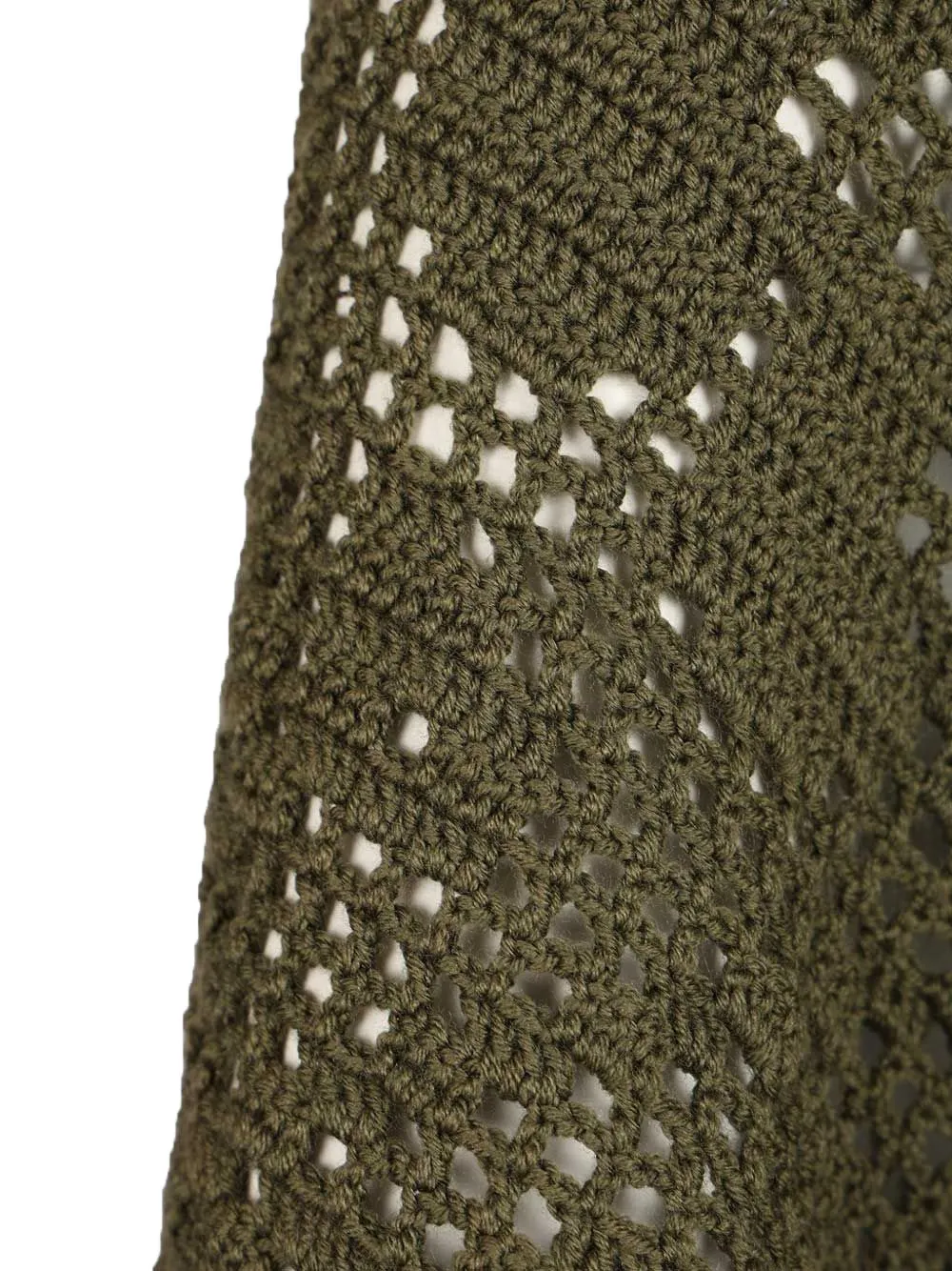 Peonia crochet-knit fringed shawl — Image 3