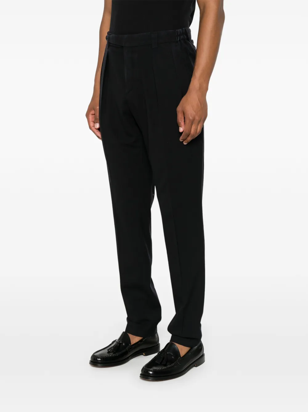 pleated-waistband tailored trousers — Image 4