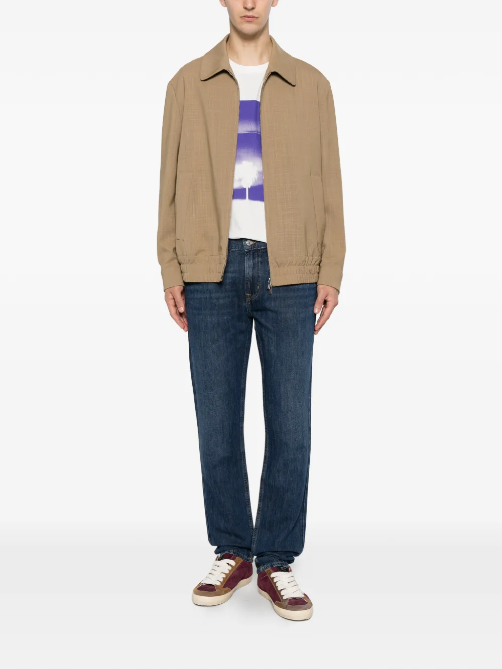 button-fastening straight-leg jeans — Image 5