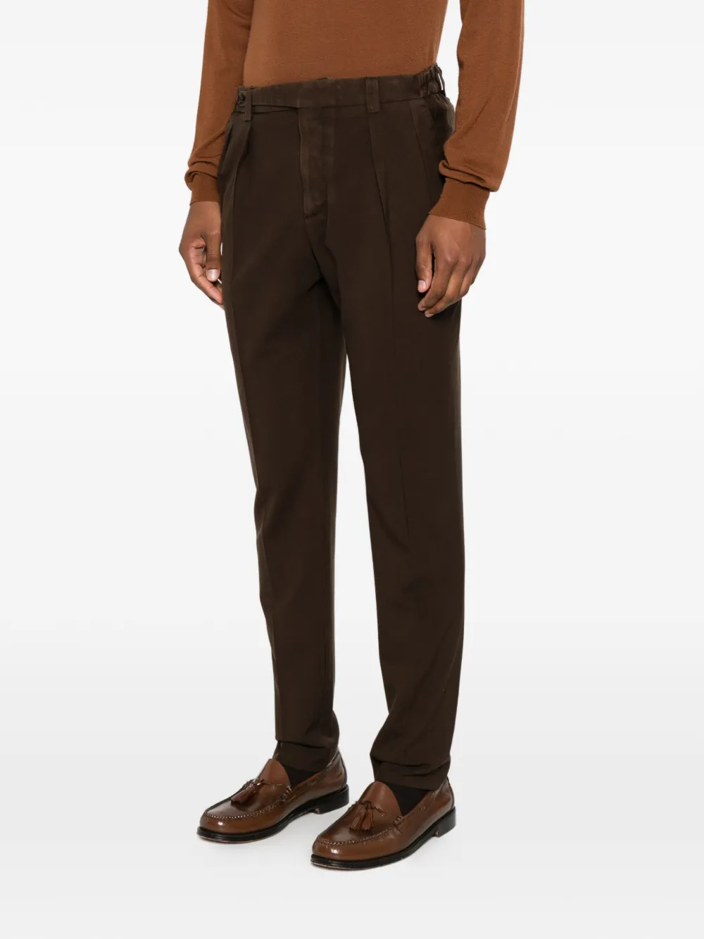 pleated-detail tailored trousers — Image 3