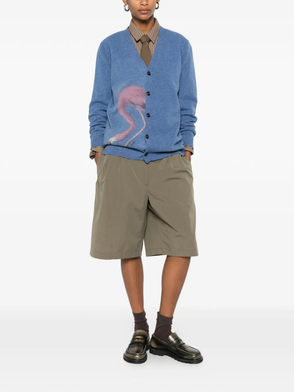 Flamingo Hide-&-Seek V-neck cardigan — Image 5