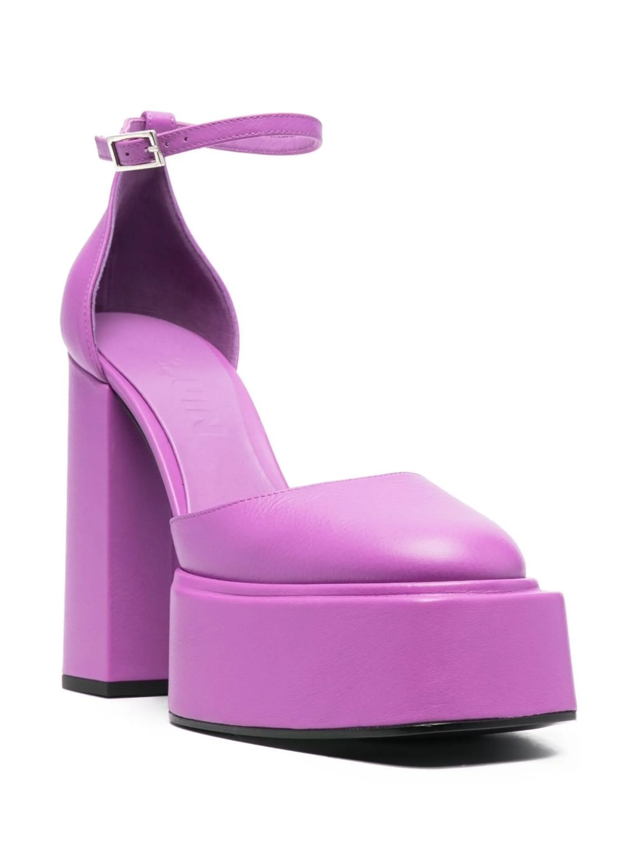 leather platform pumps — Image 3