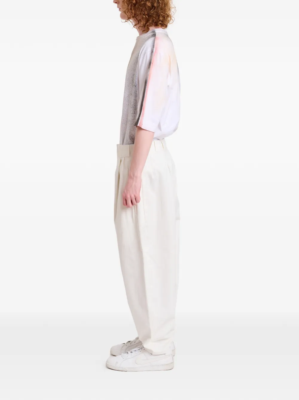 Jonas pleated cotton trousers — Image 4
