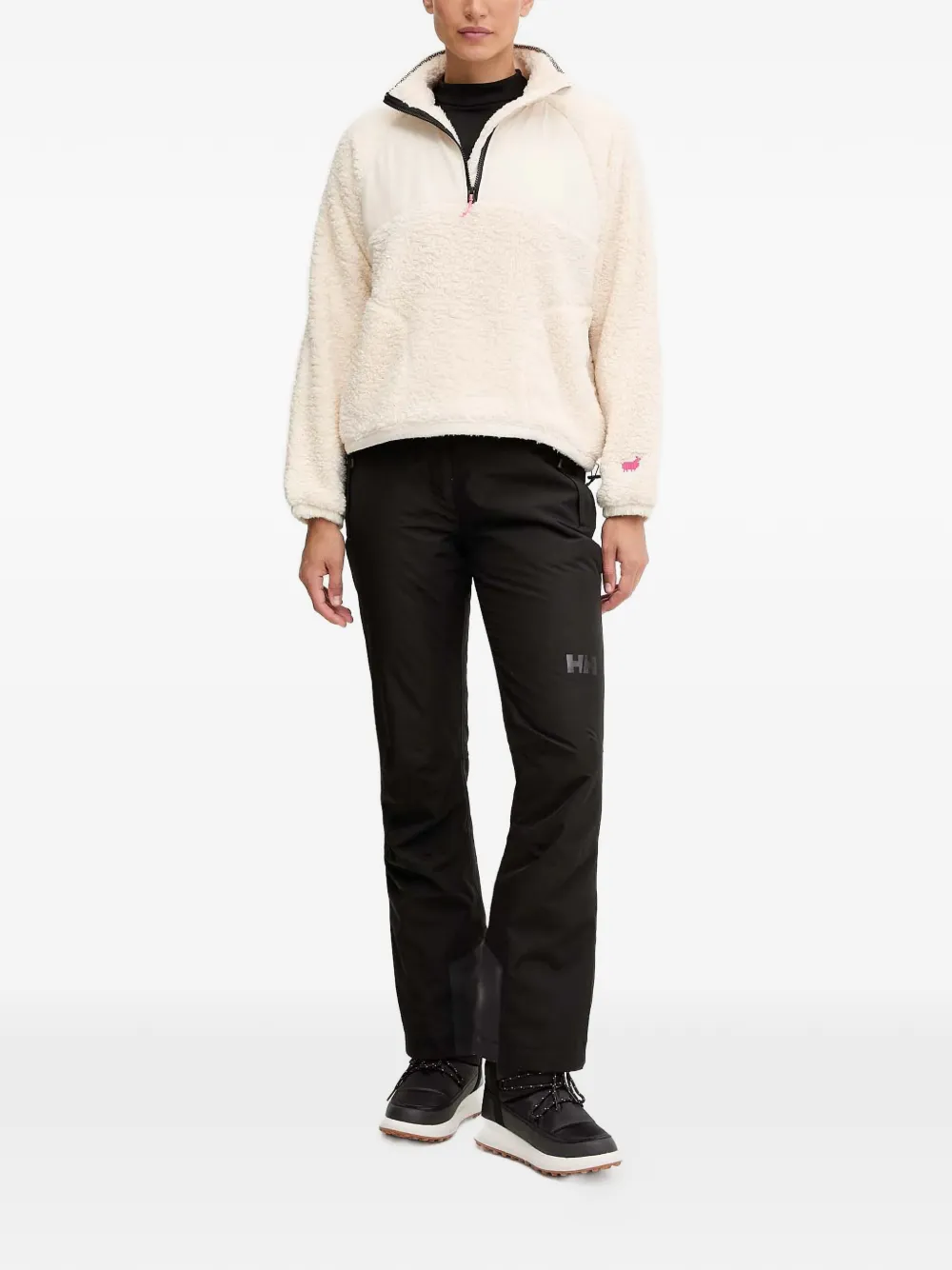 Olivia fleece-texture panelled sweatshirt — Image 5