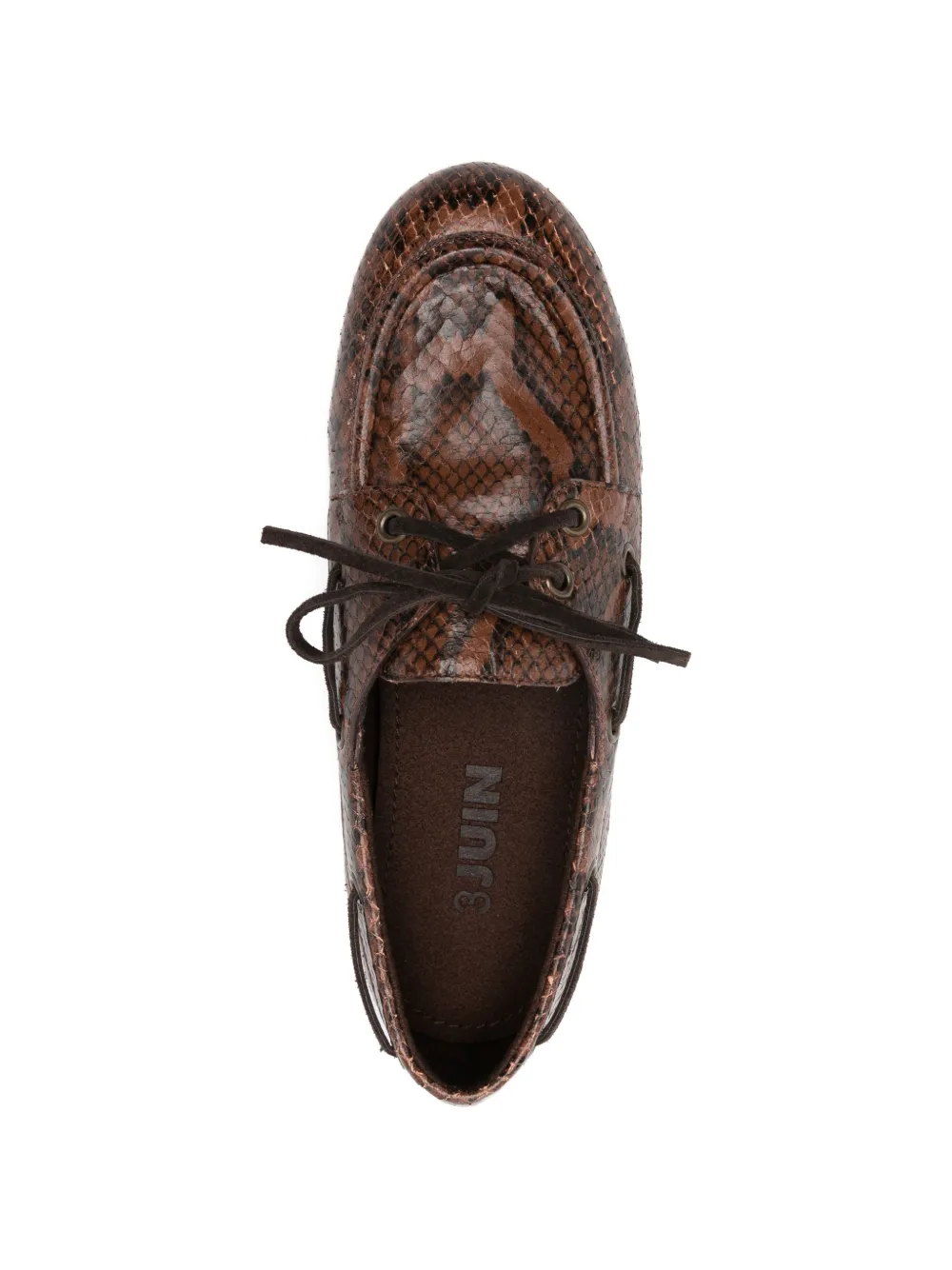 snakeskin-effect boat shoes — Image 3