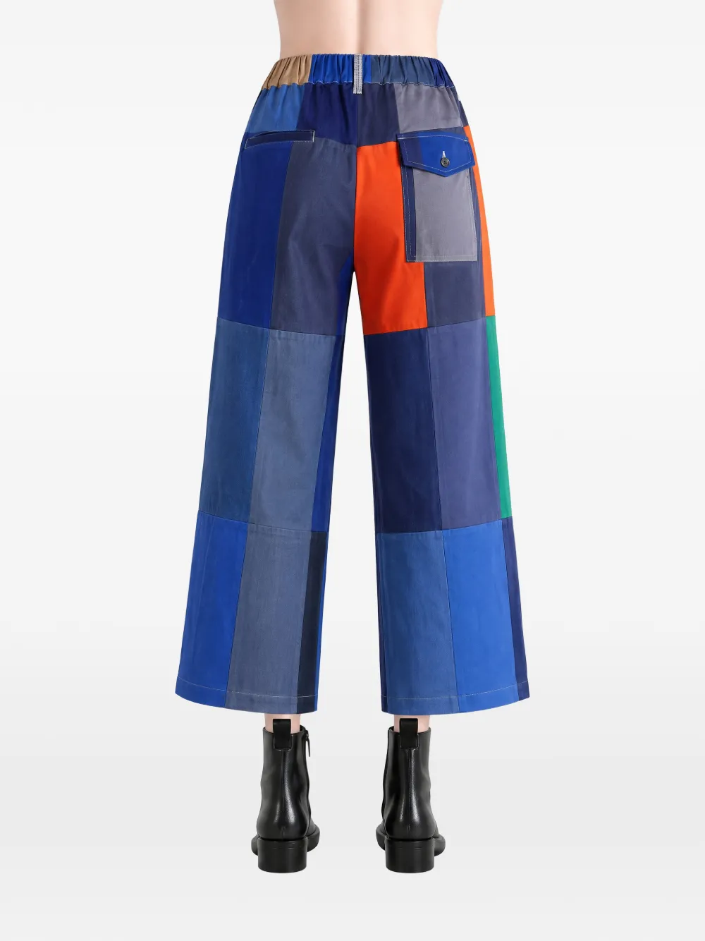 patchwork-design palazzo pants — Image 3