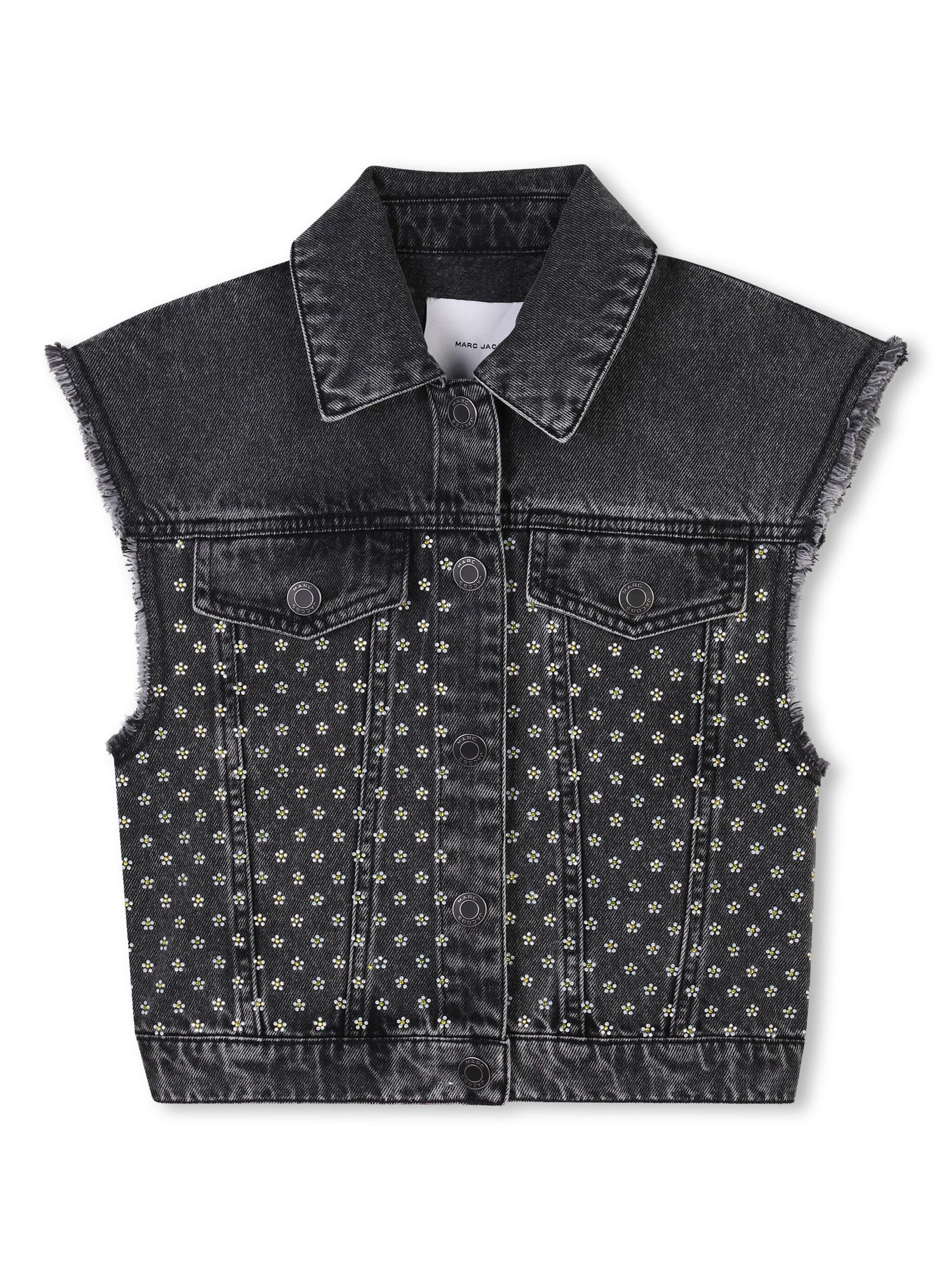 rhinestone-embellished vest