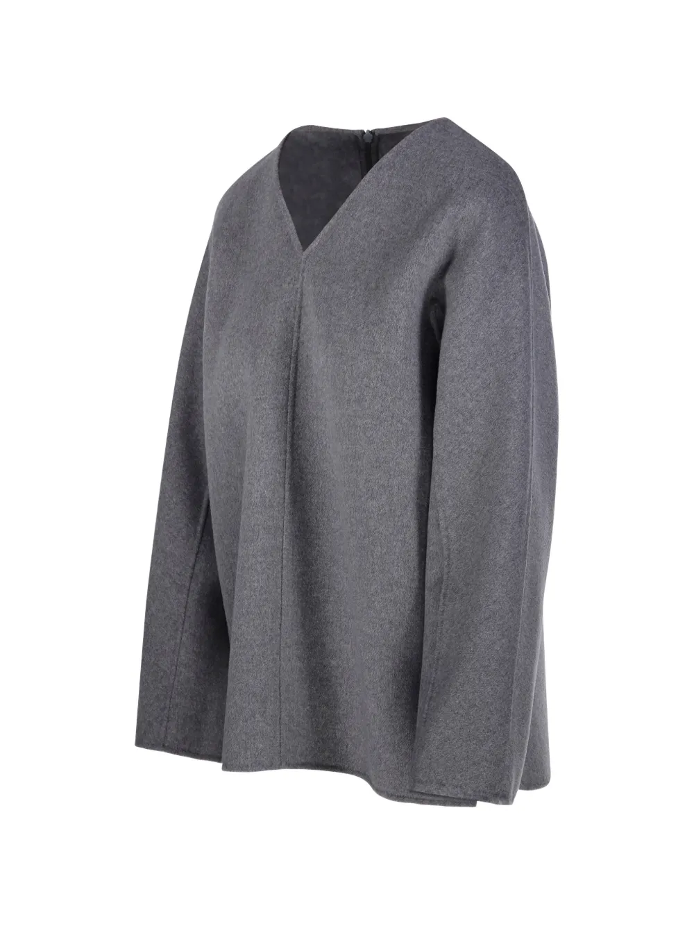 V-neck wool blouse — Image 4