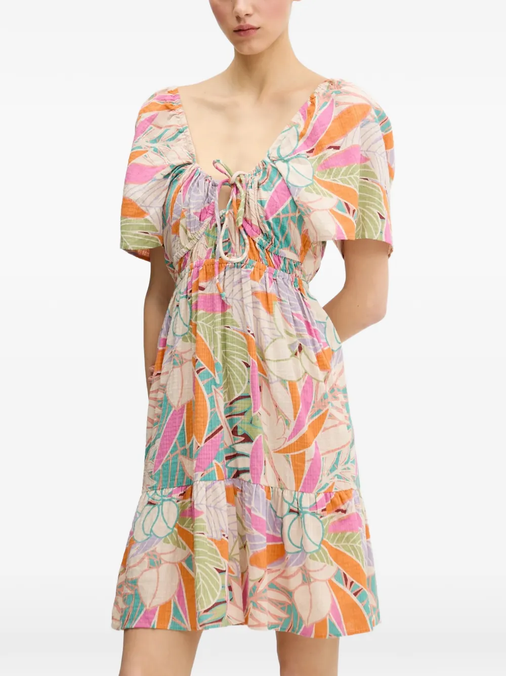 Cala Vadella floral-print ruffled mini dress — Image 3