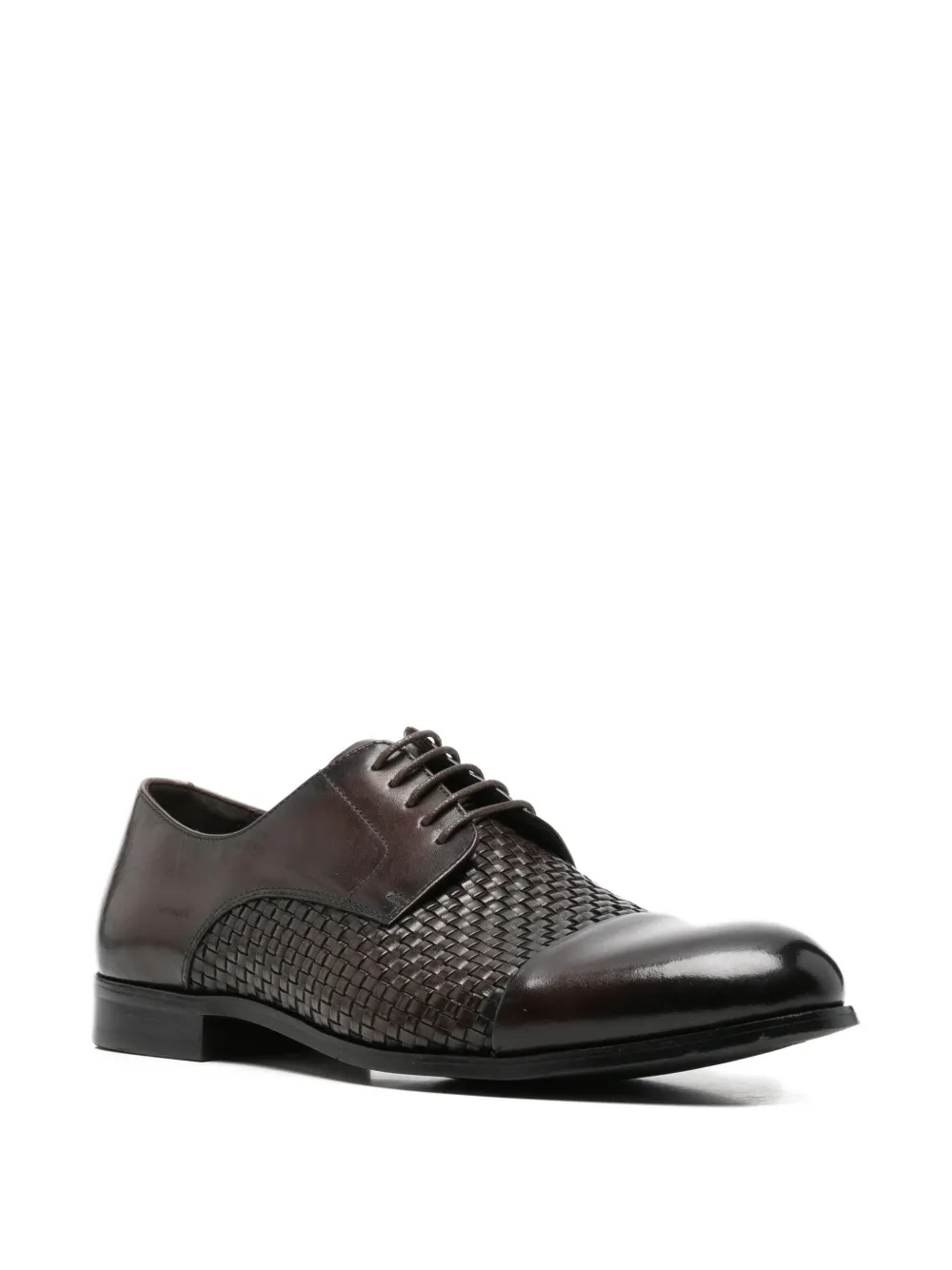 woven-panel derby shoes — Image 3