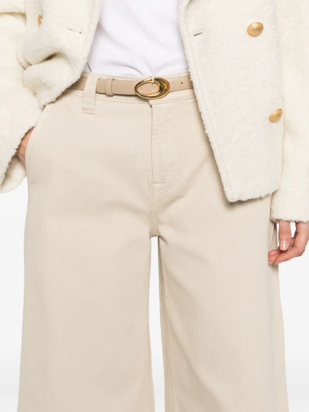 pocket straight-hem trousers — Image 3