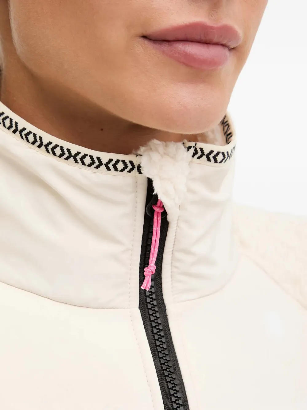 Olivia fleece-texture panelled sweatshirt — Image 3