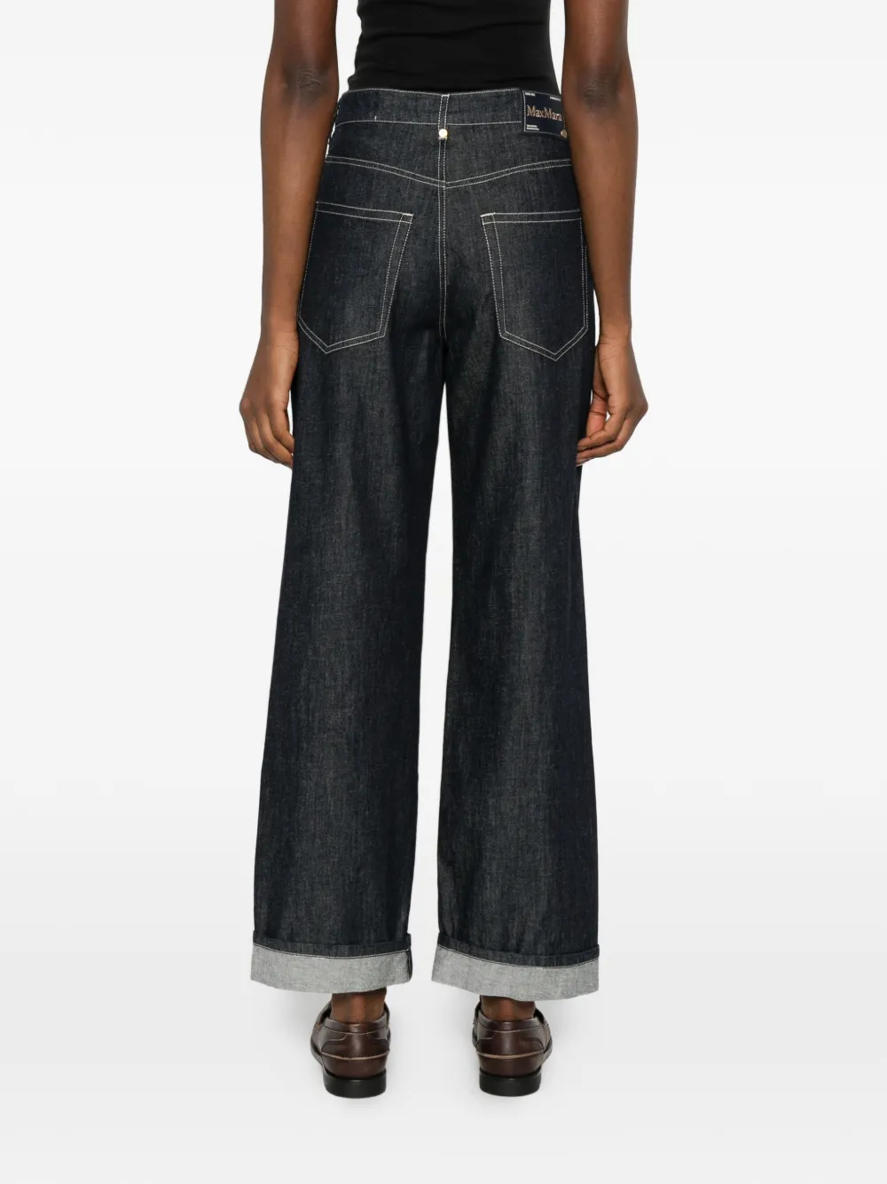 cuffed stitching jeans — Image 4