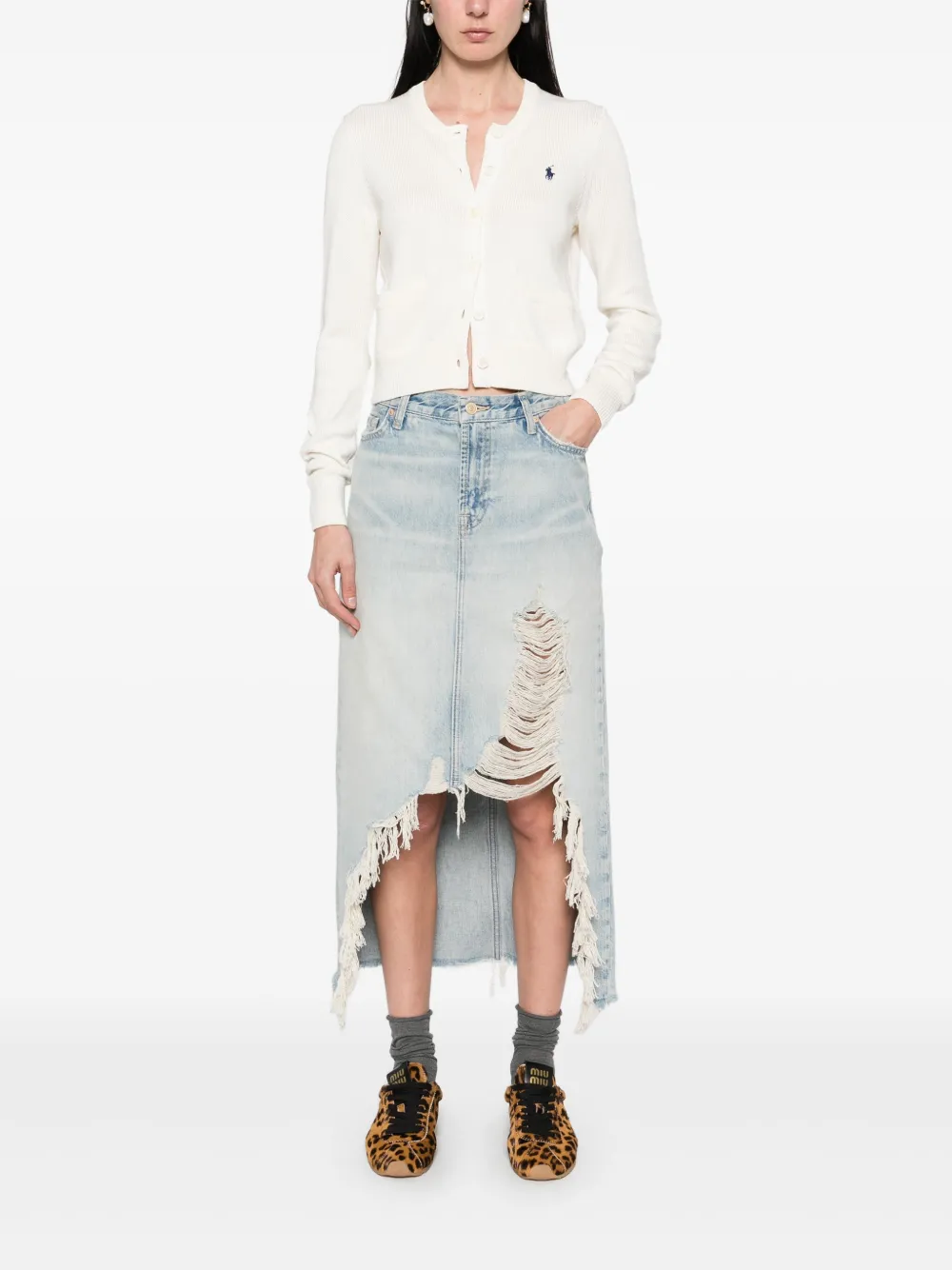 denim midi skirt — Image 5