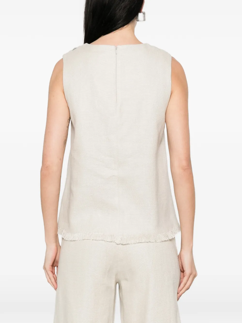 Anika fringed round-neck top — Image 3