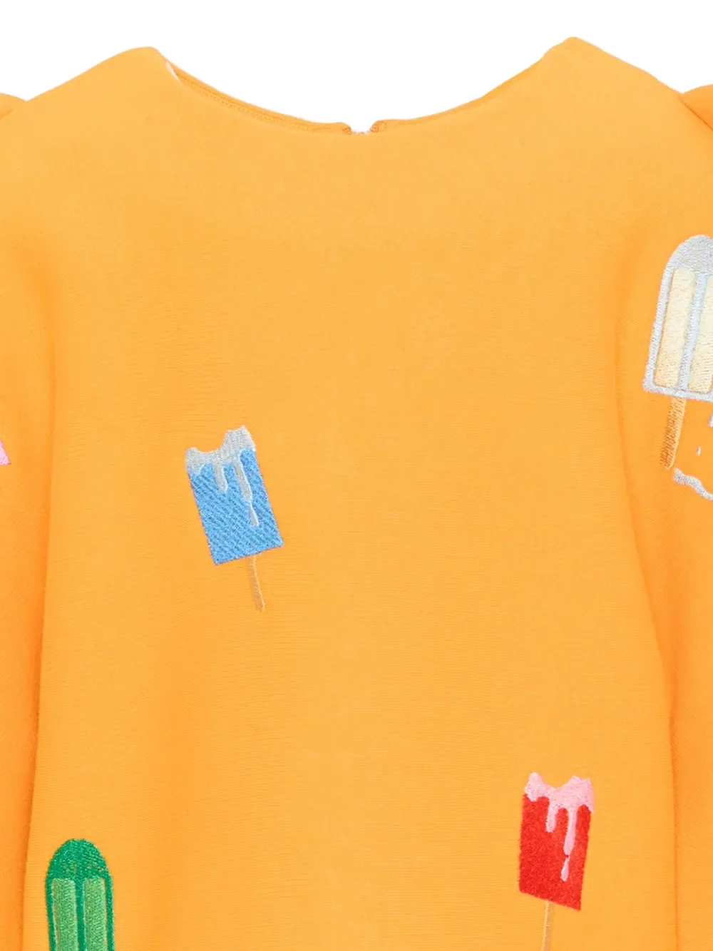ice-cream-embroidered scalloped hoodie