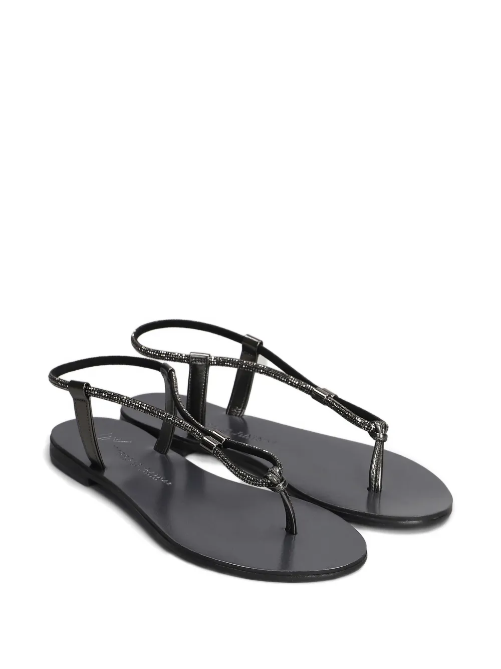 crystal-embellished thong sandals — Image 4