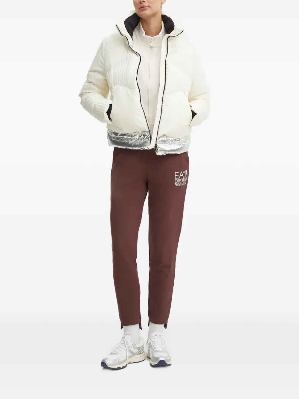 quilted metallic-trim jacket — Image 5