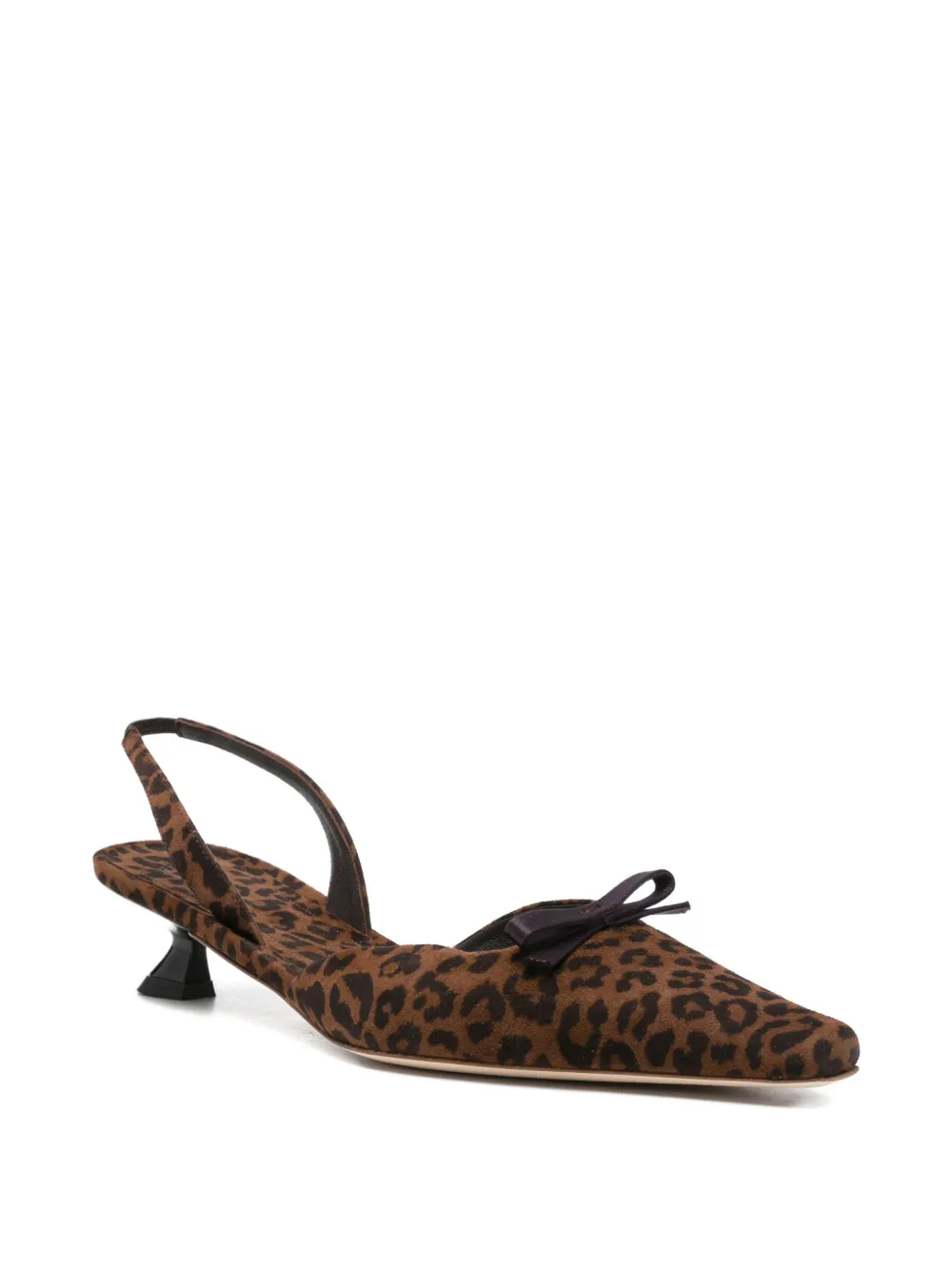 leopard-print bow-detail pumps — Image 3
