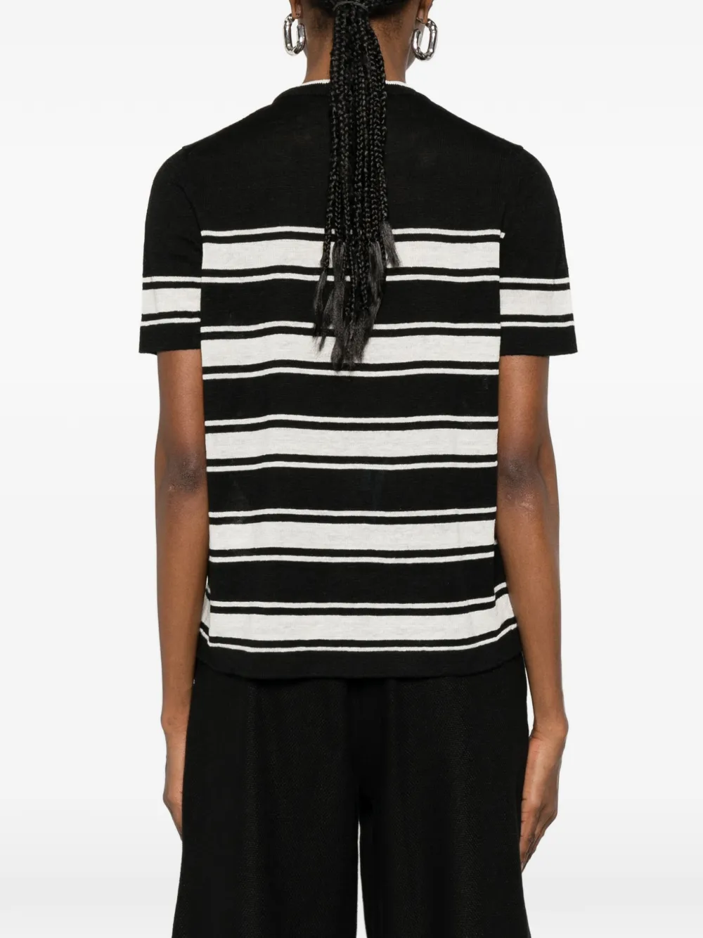 striped linen T-shirt — Image 3