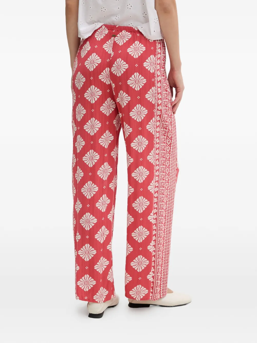 floral-print drawstring trousers — Image 3