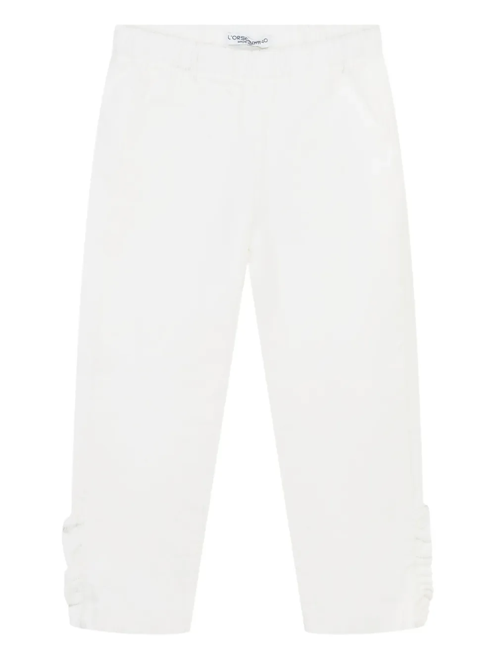 corduroy ruffled trousers