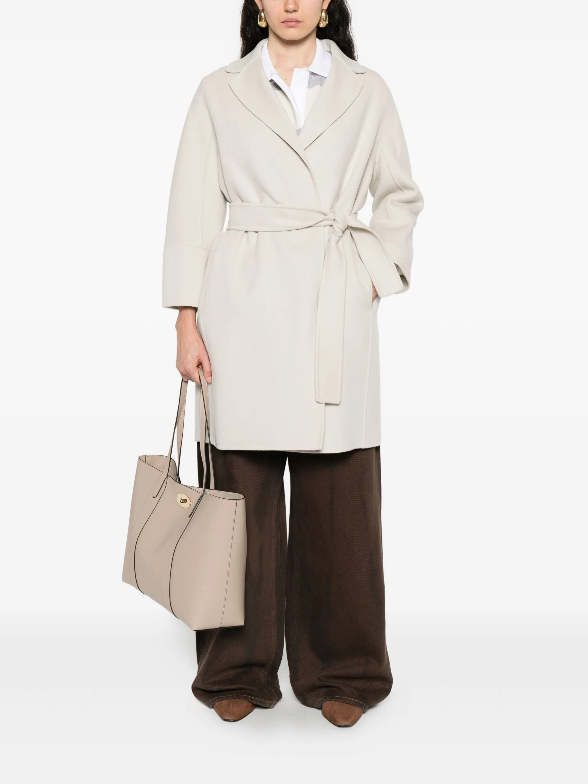 belted lapel coat — Image 3