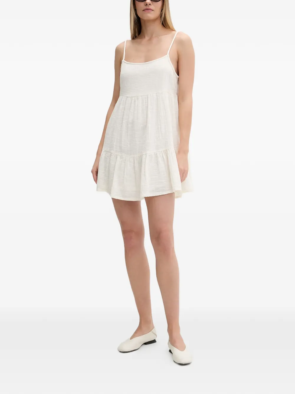 tiered spaghetti-strap dress — Image 5