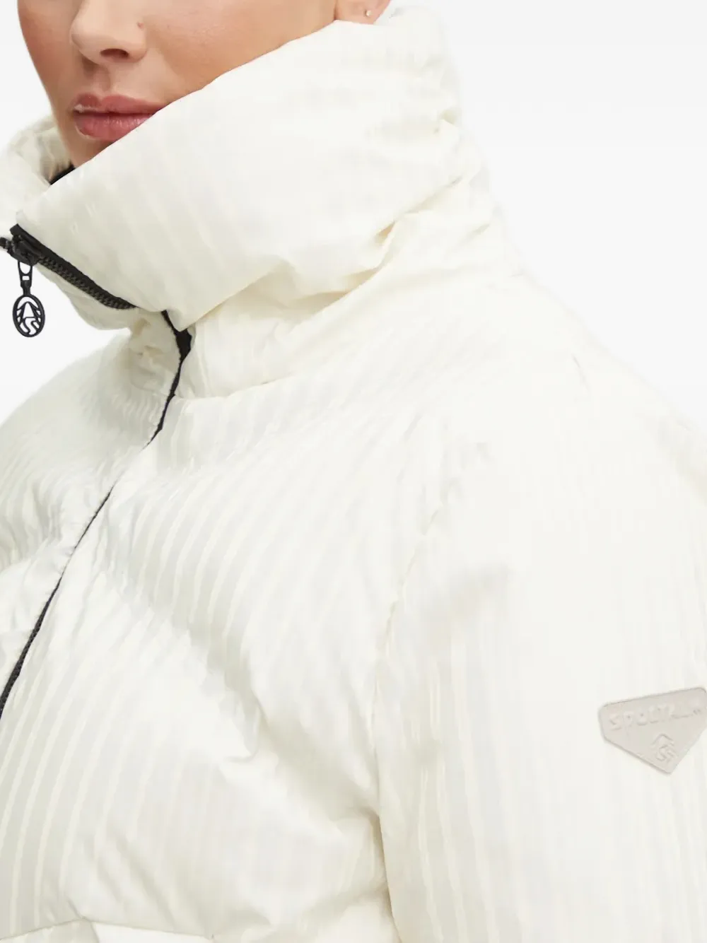 quilted metallic-trim jacket — Image 4
