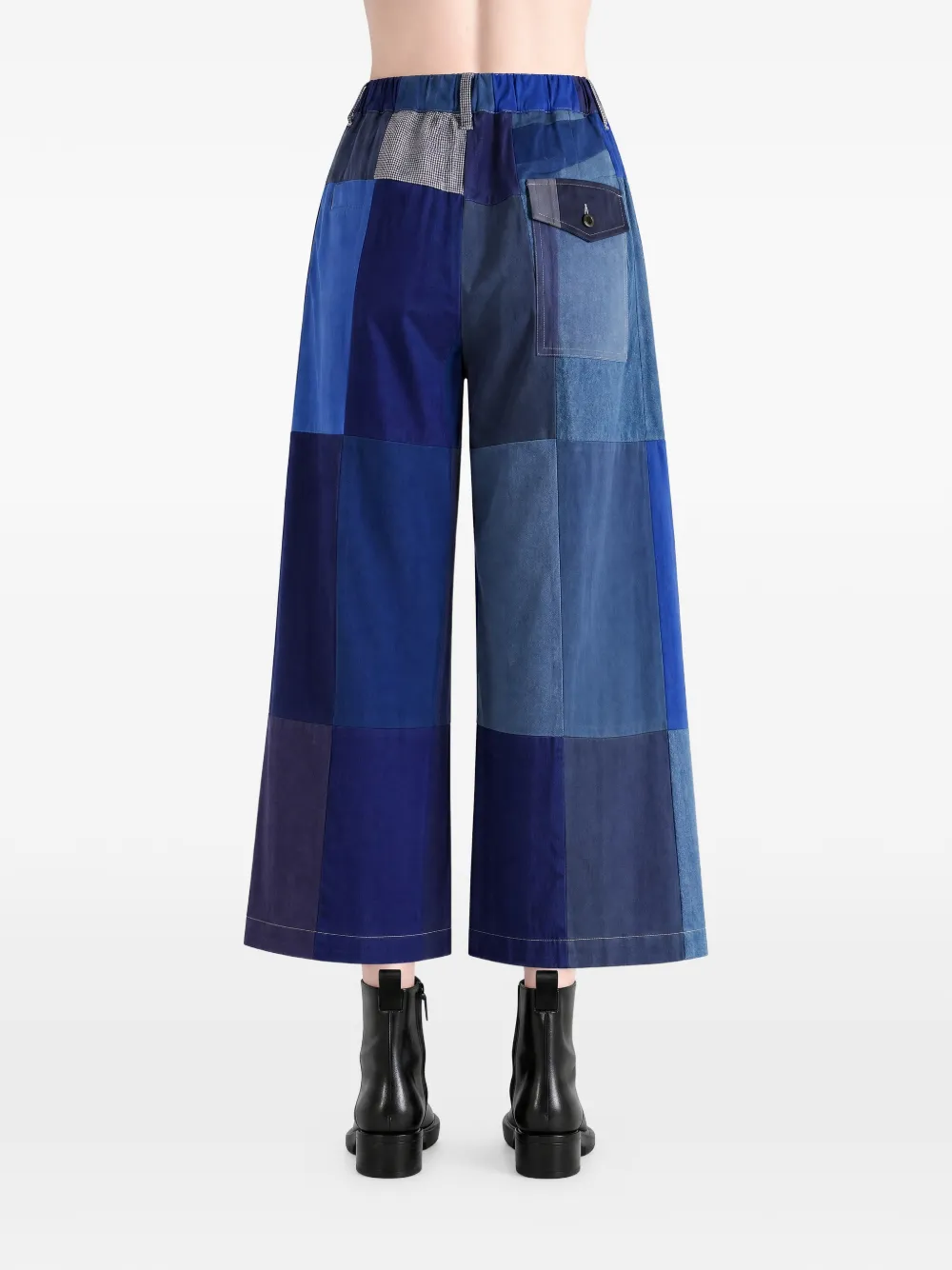 patchwork-design palazzo pants — Image 3