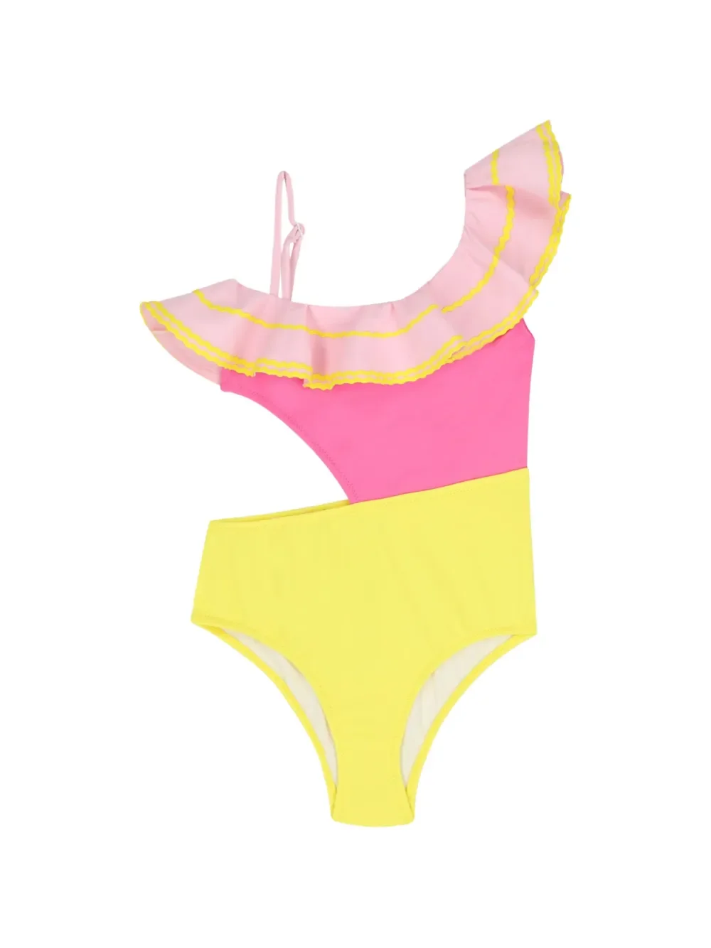 ruffled cutout swimsuit