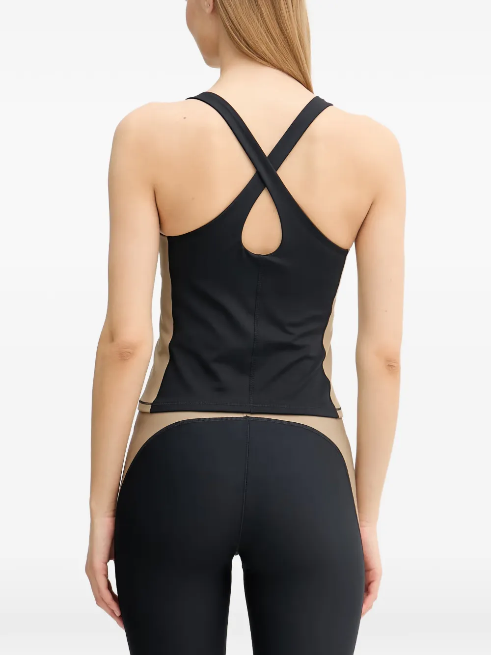 colour-block racerback top — Image 4
