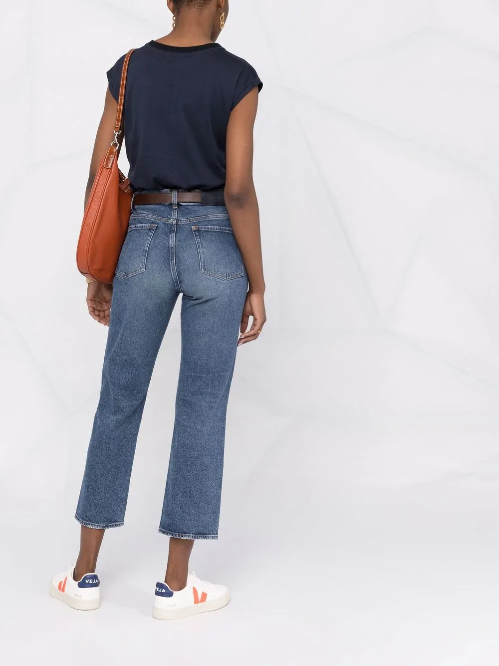 high-rise cropped Logan jeans — Image 5