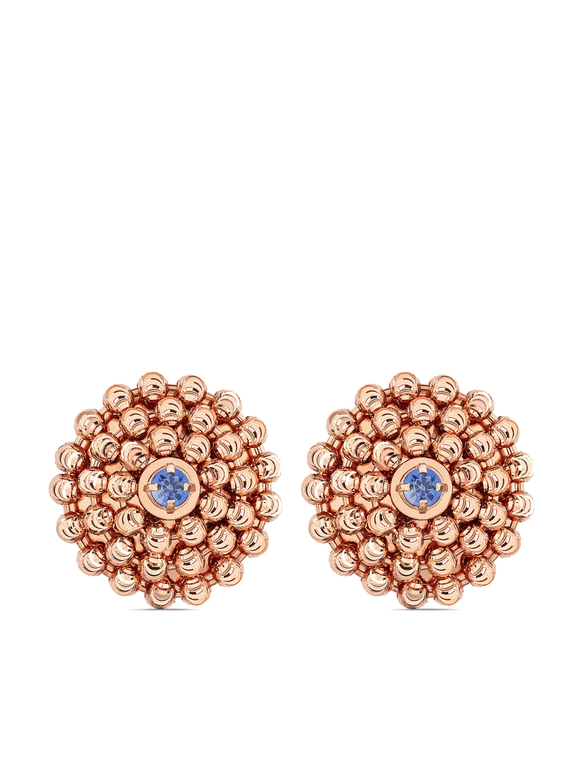 18kt rose gold Mimosa sapphire earrings