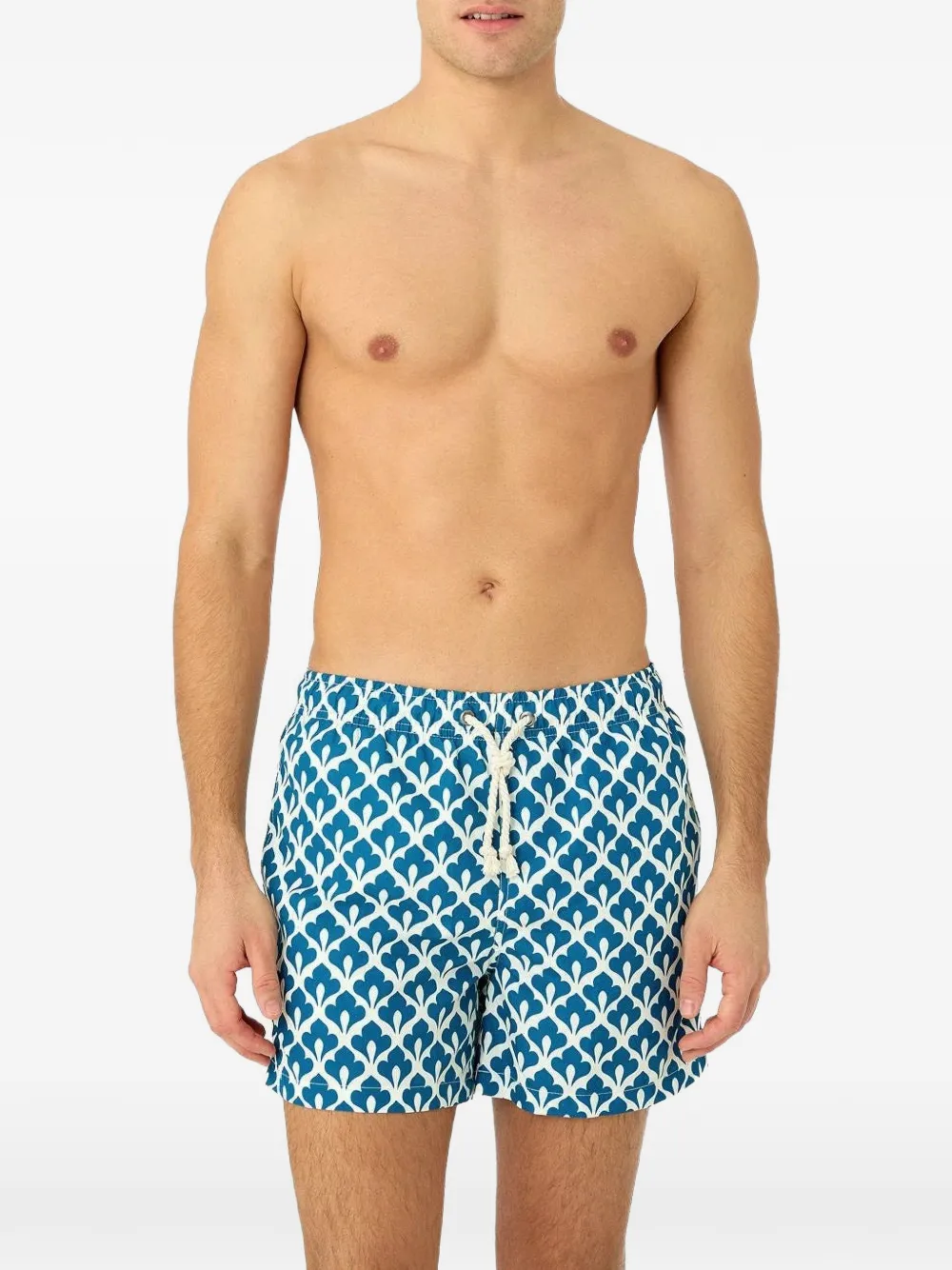 Sanremo geometric-print drawstring swim shorts — Image 4