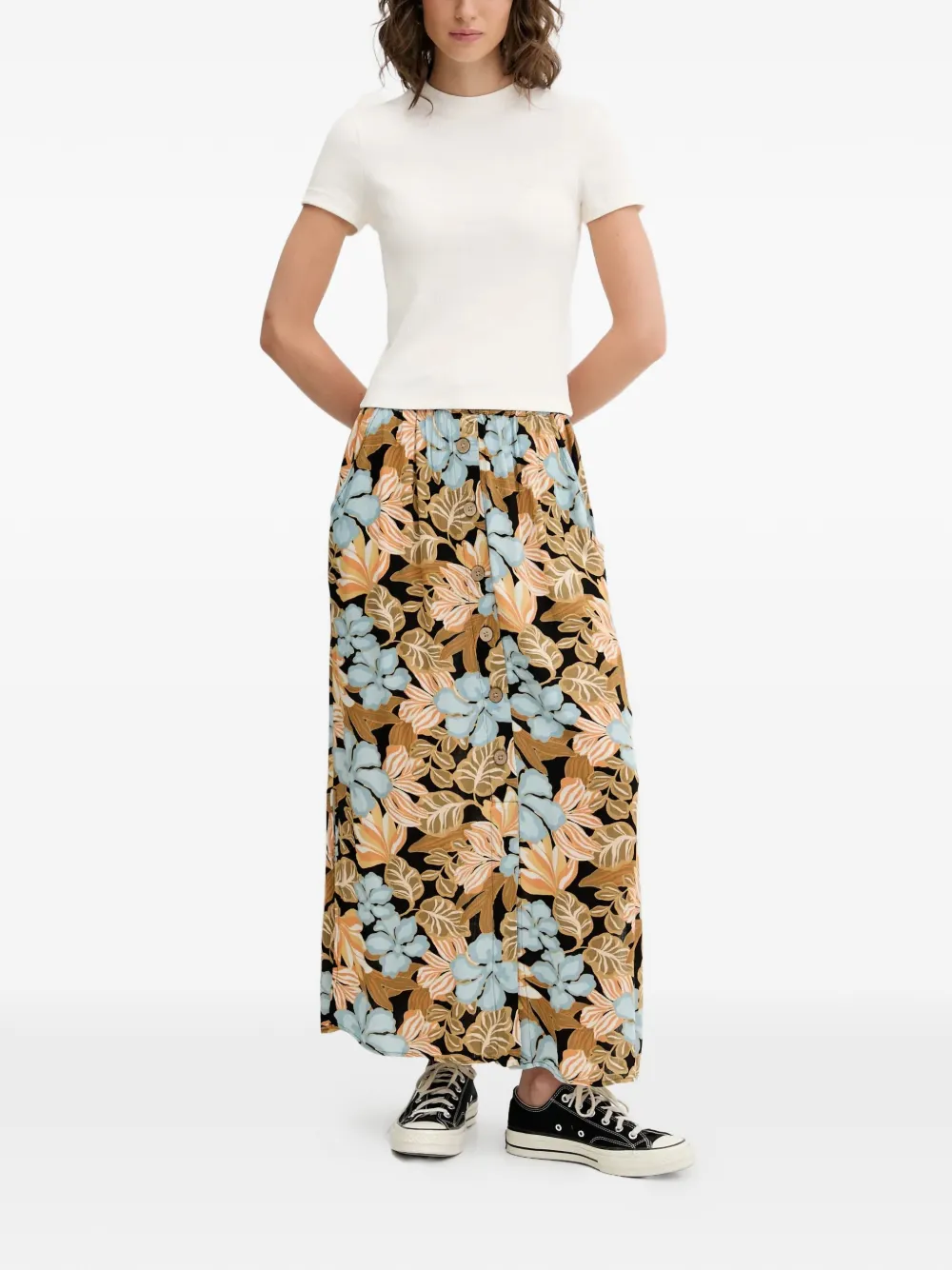 floral-print button-down maxi skirt — Image 5
