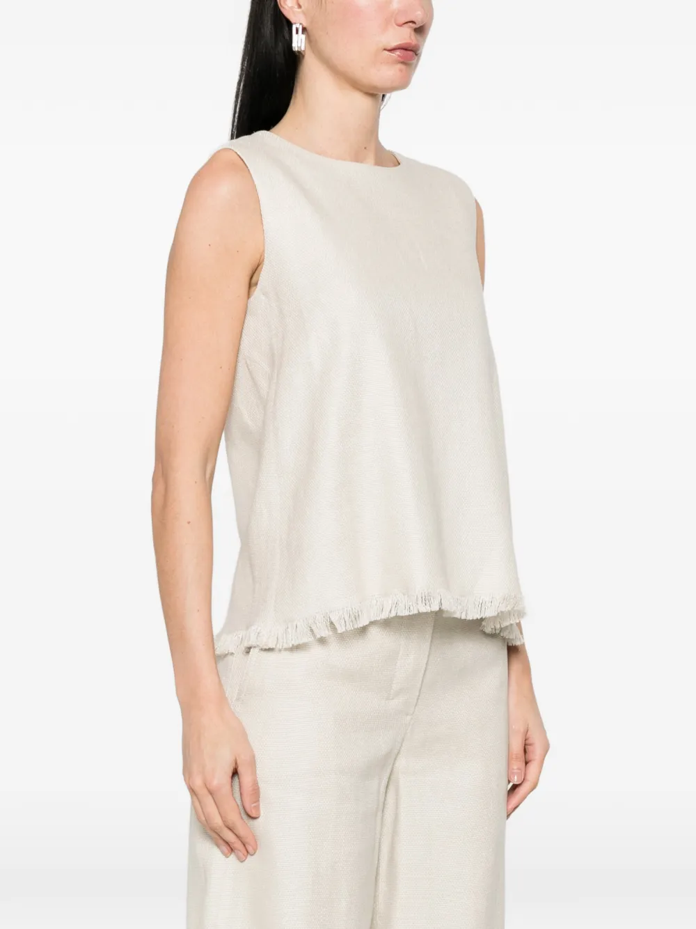 Anika fringed round-neck top — Image 4