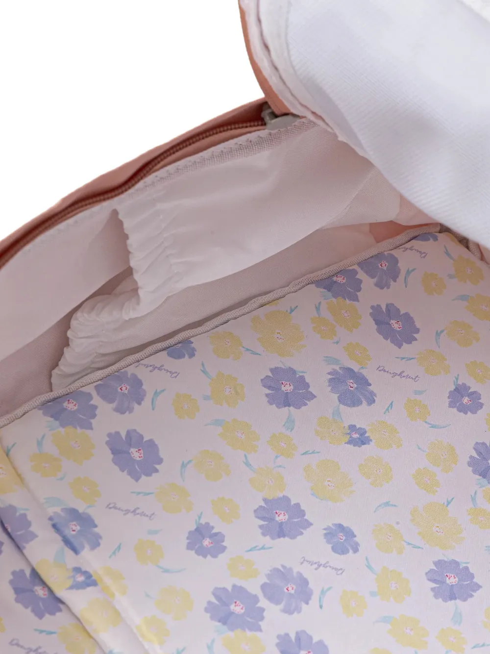 Macaroon Monet buckle-fastening floral-lined backpack — Image 5