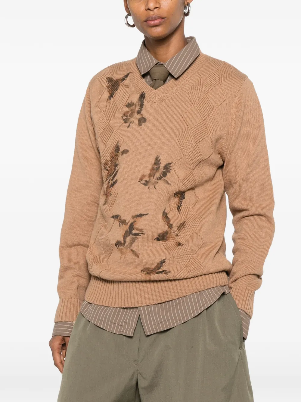 V-neck diamond sweater — Image 3