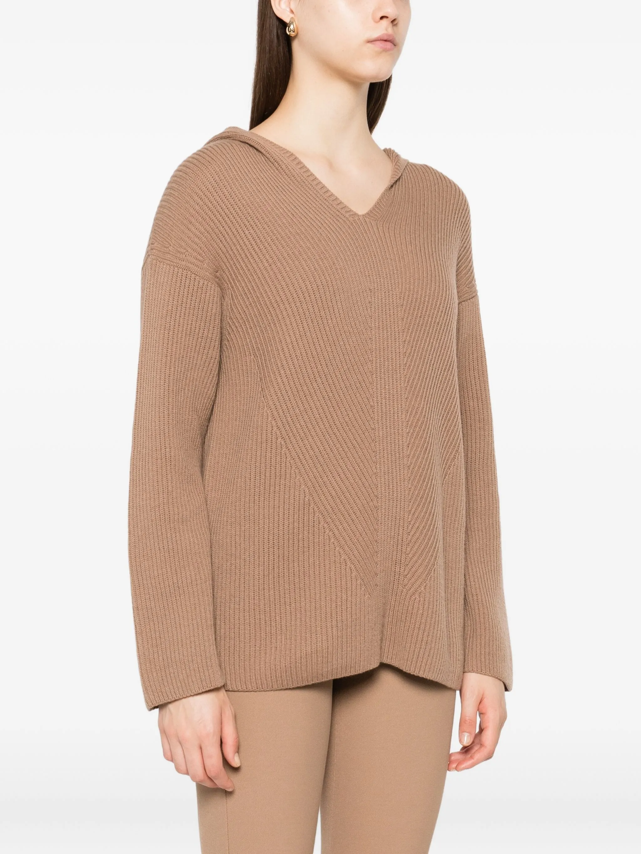 hooded ribbed jumper — Image 3