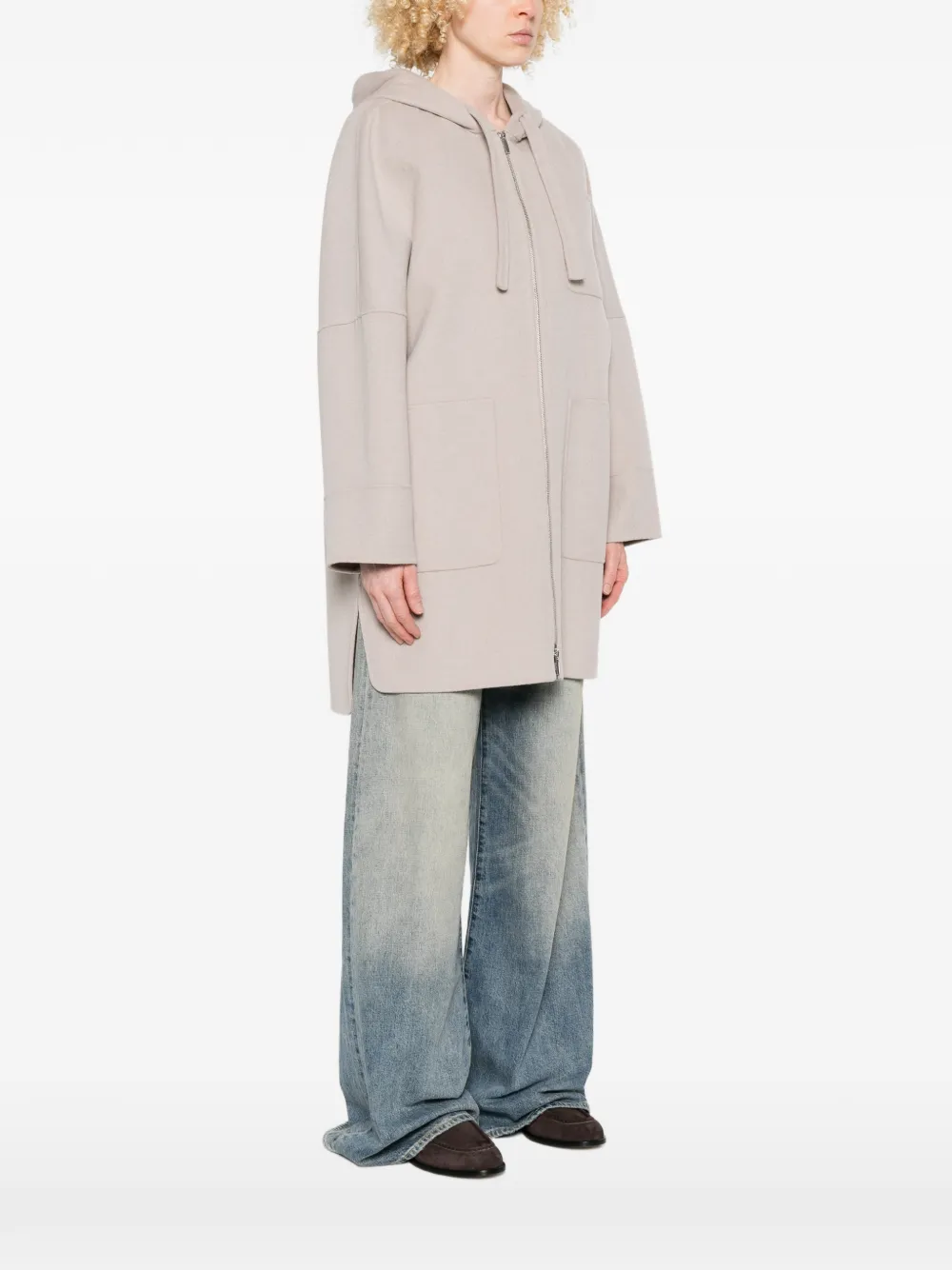 hooded zip-up coat — Image 5