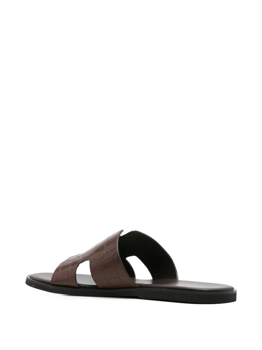 croc-effect cut-out sandals — Image 4